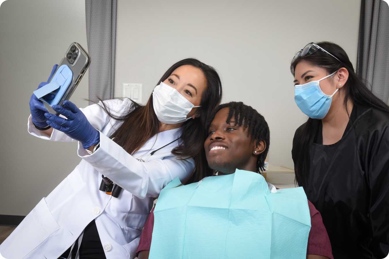 Doctor's taking selfie